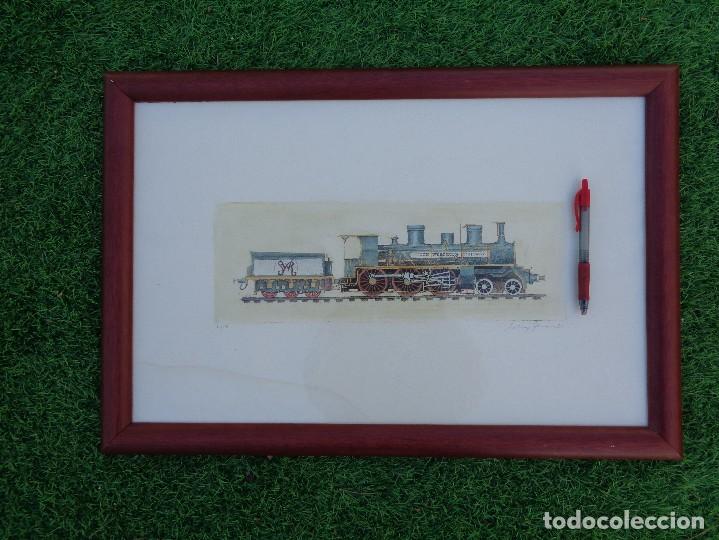 Art: GRABADO DE TREN ANTIGUO N&ordm; 31 DE EDICION LIMITADA DE 150 - se vende sin marco
