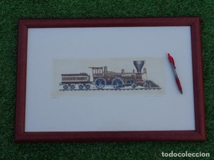 Art: GRABADO DE TREN ANTIGUO N&ordm; 31 DE EDICION LIMITADA DE 150 - se vende sin marco