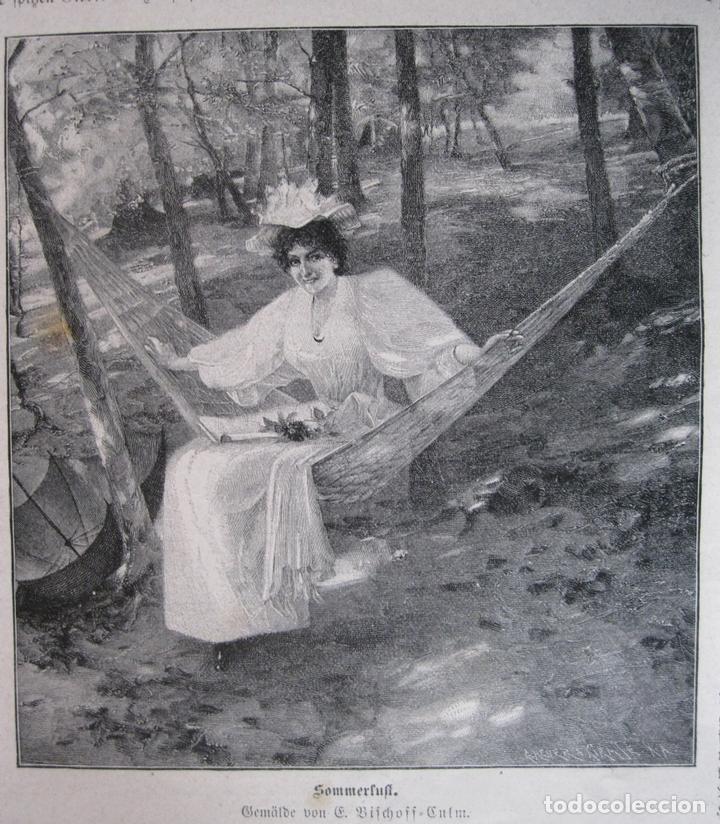 Arte: Mujer en una hamaca, 1895. An&oacute;nimo - Foto 1