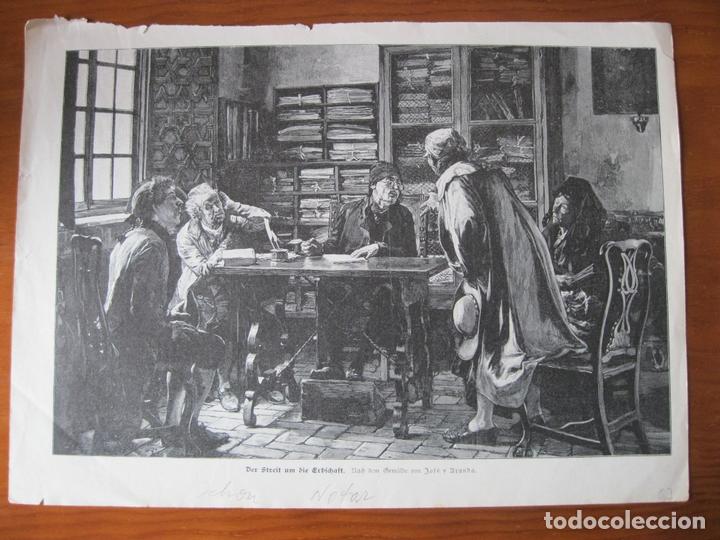 Arte: En el despacho del notario, 1903. An&oacute;nimo - Foto 1
