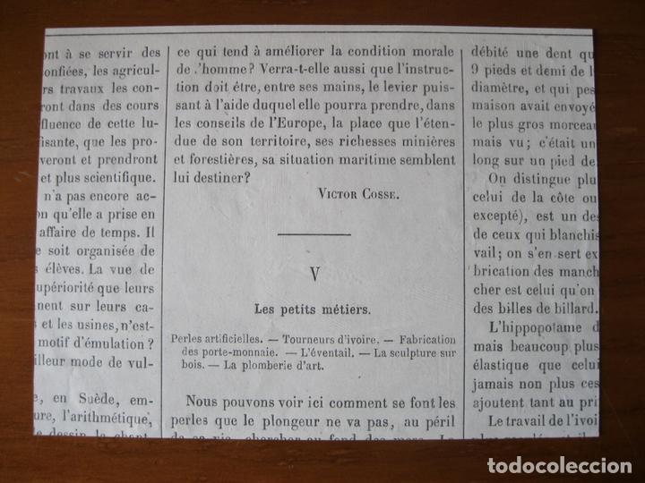 Arte: Fabricando perlas artificiales, 1867. J. Gaildrau - Foto 2