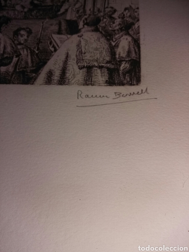 Arte: Grabado antiguo Ramon Borrell - Foto 1