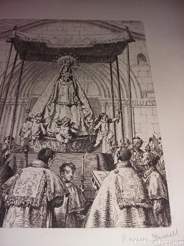 Arte: Grabado antiguo Ramon Borrell - Foto 4