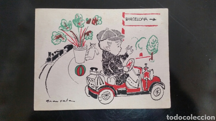 Kunst: TARGETA POSTAL FIRMADA GRAU SALA