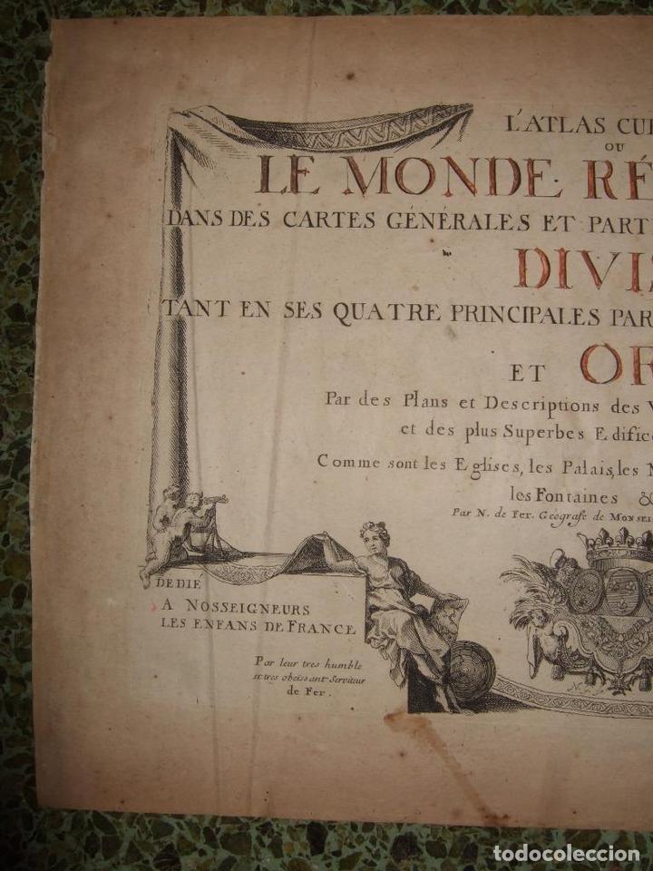 Arte: Frontispicio Atlas curieux de le monde...,1700. Nicol&aacute;s de Fer - Foto 4