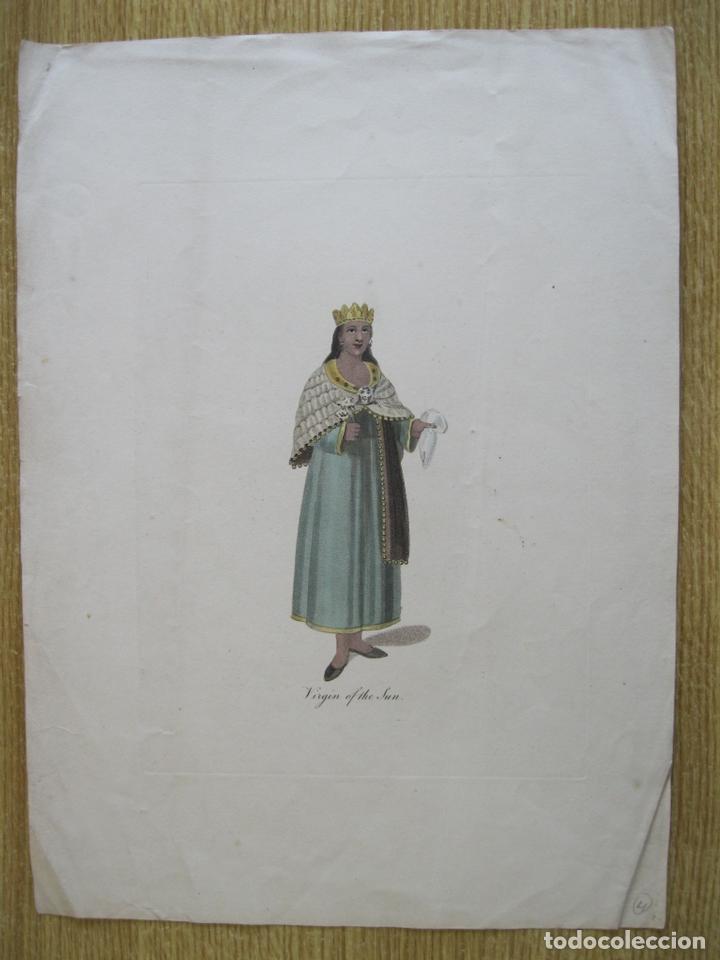Arte: Representaci&oacute;n de la Virgen Inca del Sol, ca. 1850. An&oacute;nimo - Foto 2