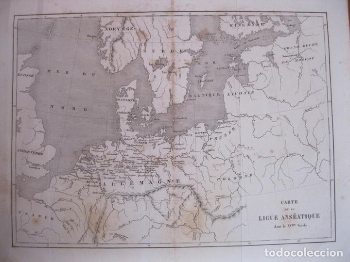 Arte: Mapa de la liga Hanseatica en el siglo XV, circa 1880. An&oacute;nimo - Foto 2