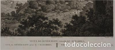Arte: Palacio de Generalife (Granada, Espa&ntilde;a), 1806. Laborde - Foto 4