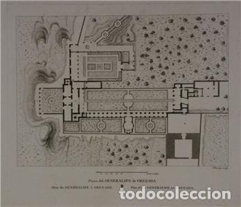 Arte: Palacio de Generalife (Granada, Espa&ntilde;a), 1806. Laborde - Foto 6