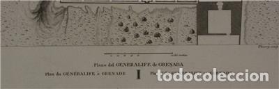 Arte: Palacio de Generalife (Granada, Espa&ntilde;a), 1806. Laborde - Foto 7