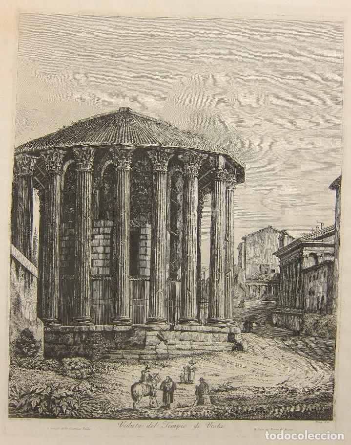 Arte: Rossini - Veduta del Tempio de Vesta - Foto 1