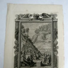Arte: 1731 GRABADO AL COBRE - OPERARII SALOMONIS IN LIBANO - JOHANN JAKOB SCHEUCHZER. Lote 125959647