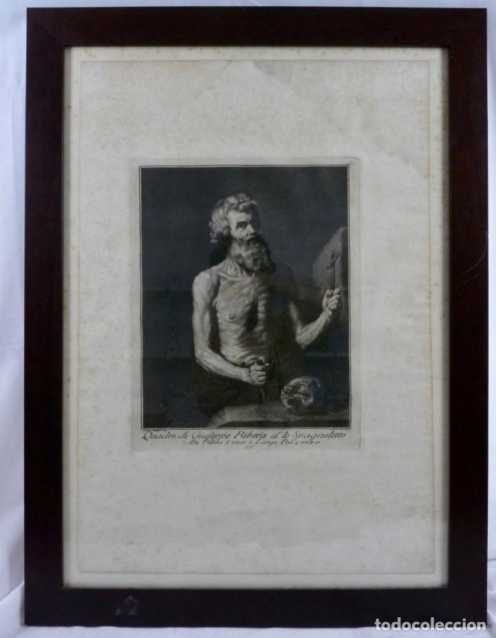 Arte: GRABADO DE LA OBRA DE GIUSEPPE RIBERALO SPAGNOLETTO 1642- SAINT ONOPHRIUS