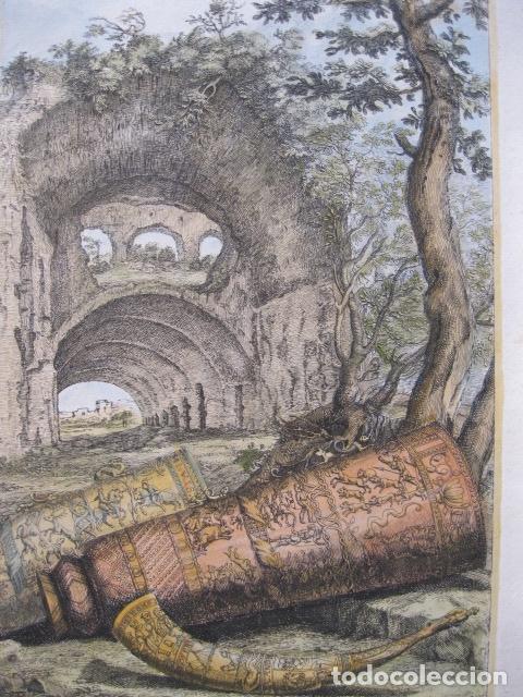 Arte: Objetos y ruinas romanas, 1679. Sandrart - Foto 1