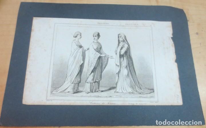 Art: GRABADO PALESTINA COSTUMES DES FEMMES