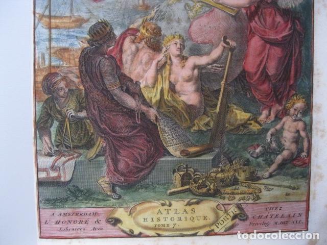 Arte: Frontispicio Atlas Historique Tomo 7, 1739. Chatelain - Foto 4