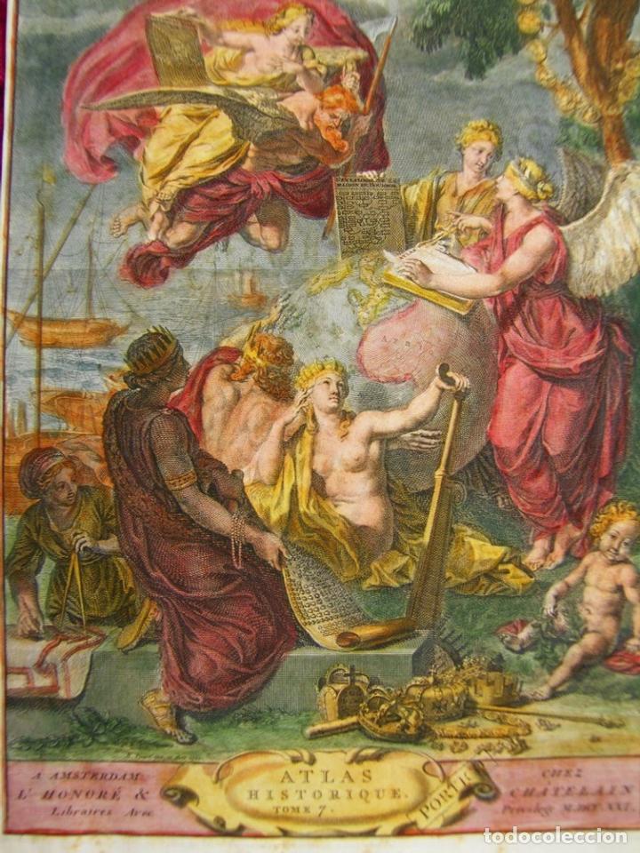Arte: Frontispicio Atlas Historique Tomo 7, 1739. Chatelain - Foto 6