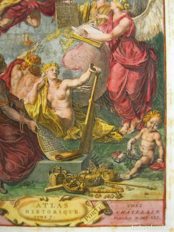 Arte: Frontispicio Atlas Historique Tomo 7, 1739. Chatelain - Foto 9
