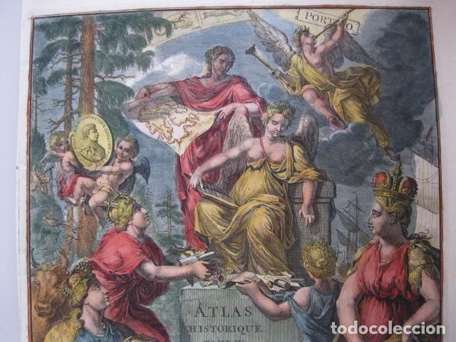 Arte: Frontispicio Atlas Historique Tomo 4, 1739. Chatelain - Foto 5