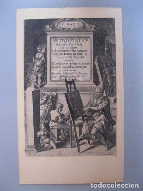 Arte: Frontispicio Antiquitatum Romanarum, 1600. De Bry - Foto 2