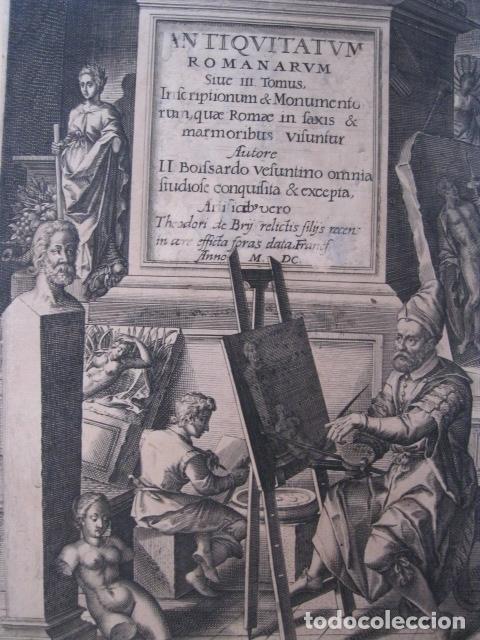 Arte: Frontispicio Antiquitatum Romanarum, 1600. De Bry - Foto 3