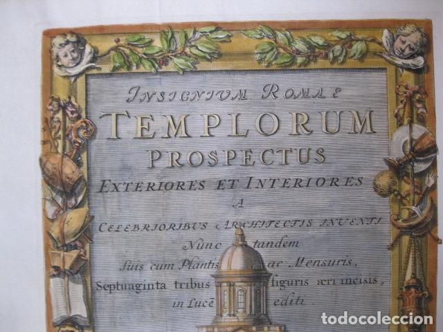 Arte: Frontispicio de la obra Insignium Romae Templorum prospectus..., 1679. Sandrart - Foto 4