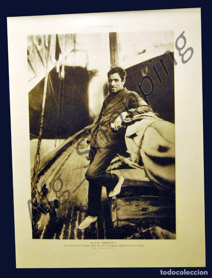 Art: Alain Gerbault : tenista, aviador y lobo de mar - A&Ntilde;O 1928 - 30x40 cm - LAMINA ORIGINAL