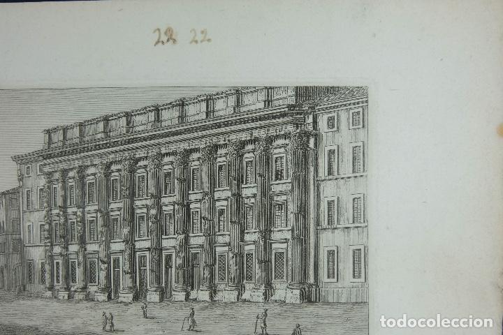 Arte: Grabado Vista edificio Roma siglo XVII - Foto 3