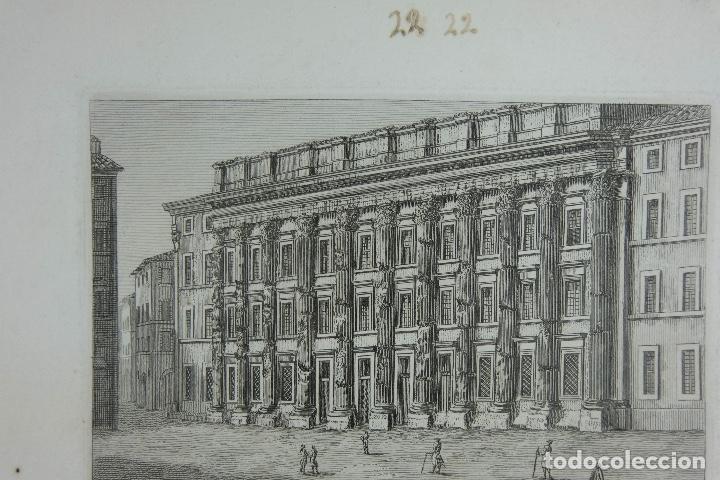 Arte: Grabado Vista edificio Roma siglo XVII - Foto 4