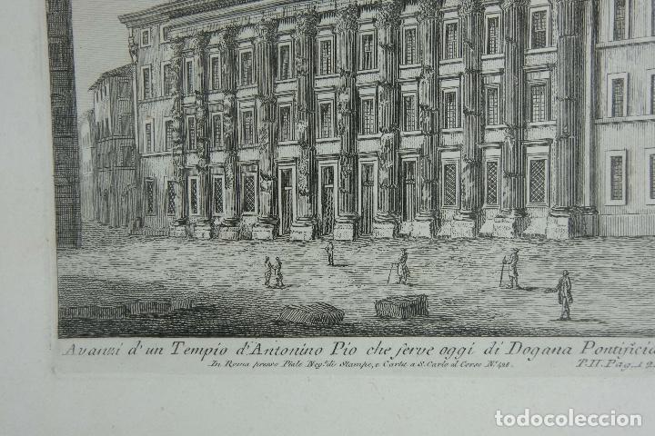 Arte: Grabado Vista edificio Roma siglo XVII - Foto 5