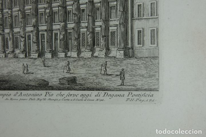 Arte: Grabado Vista edificio Roma siglo XVII - Foto 6