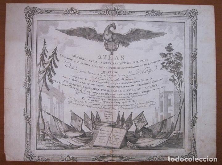 Arte: Frontispicio de Atlas, 1772. Desnos/ Brion de la Tour - Foto 4