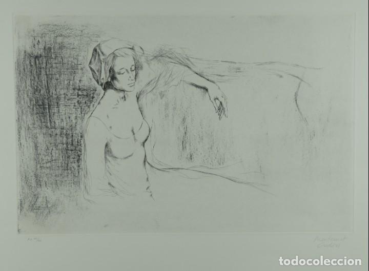 Art: Montserrat Gudiol Corominas (1933-2015) grabado PA 7/15 Mujer firmado a l&aacute;piz