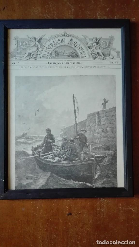 Kunst: Marineros grabado de 1885 de libro ilustraci&oacute;n art&iacute;stica