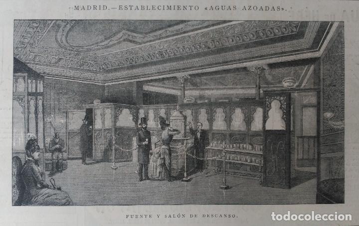 Arte: MADRID - ESTABLECIMIENTO AGUAS AZOADAS (1888) - Foto 1