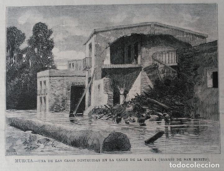 Arte: MURCIA - UNA DE LAS CASAS DESTRUIDAS EN LA CALLE DE LA GREÑA (B. SAN BENITO). (1879) - Foto 1 - 137663194