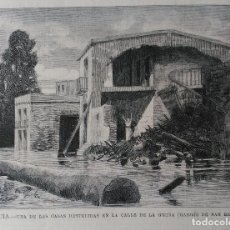 Arte: MURCIA - UNA DE LAS CASAS DESTRUIDAS EN LA CALLE DE LA GREÑA (B. SAN BENITO). (1879). Lote 137663194