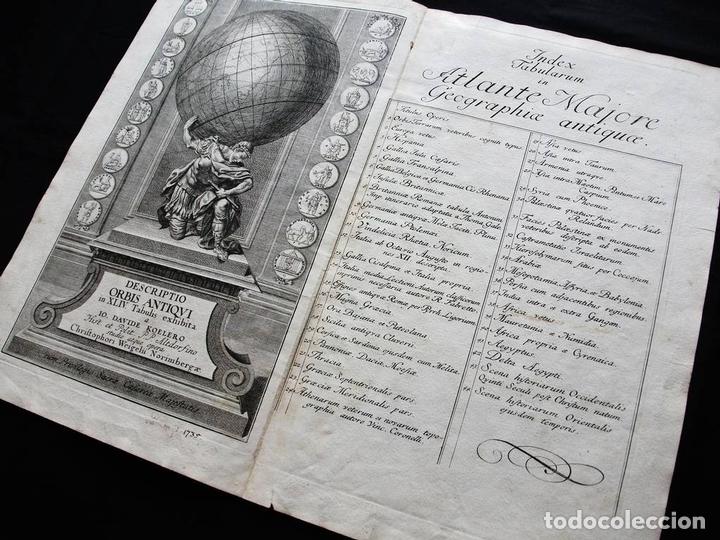 Arte: Frontispicio e Indice de Atlas, 1735. Weigel/K&ouml;ehler - Foto 3