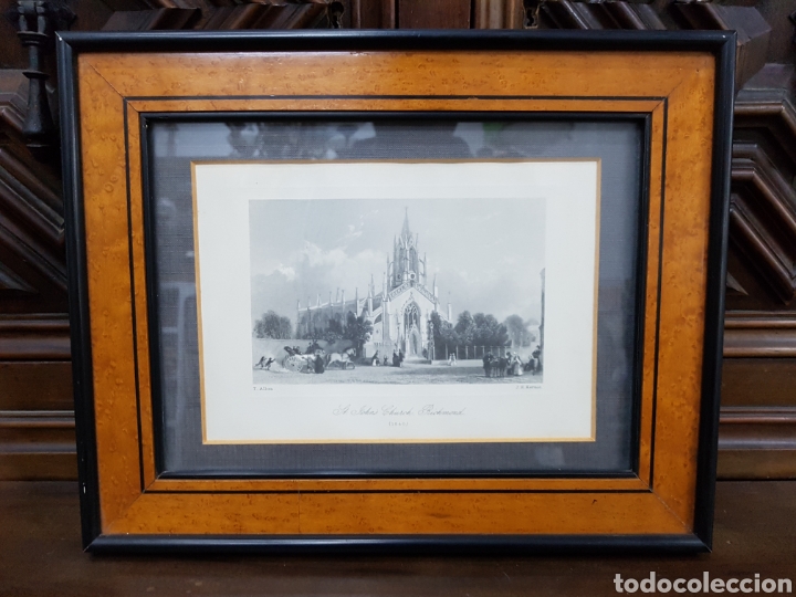 Arte: Grabado iglesia 1840 - Foto 1