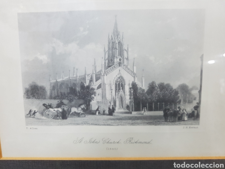 Arte: Grabado iglesia 1840 - Foto 2