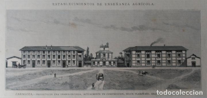 Arte: ZARAGOZA - PROYECTO DE GRANJA-ESCUELA DEL ARQUITECTO D. FELIX NAVARRO (1883) - Foto 1 - 140956658