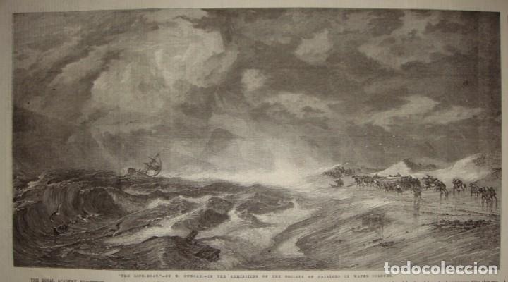 Arte: Grabado mar&iacute;timo de salvamento &middot; The Life-Boat &middot; S. XIX, 1859 &middot; The Illustrated London News.