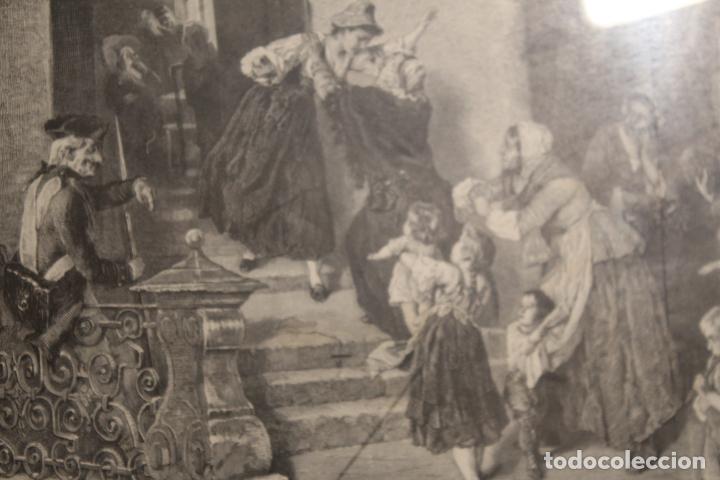 Arte: Antiguo grabado enmarcado - Foto 3