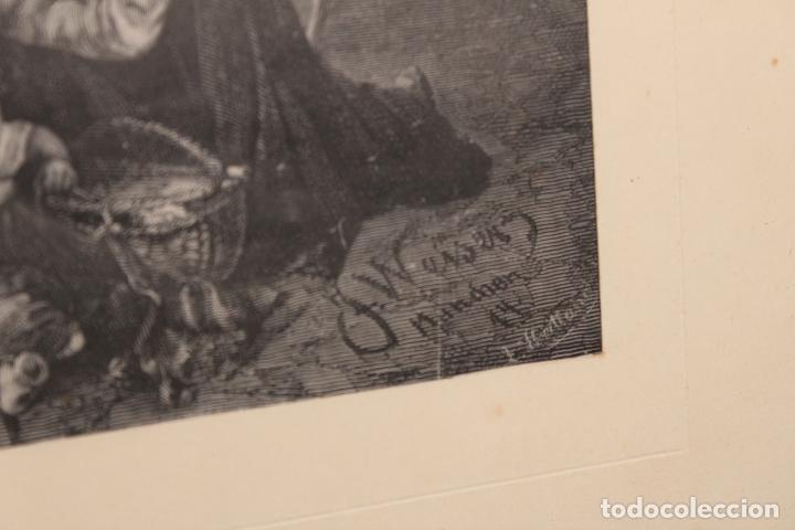 Arte: Antiguo grabado enmarcado - Foto 5