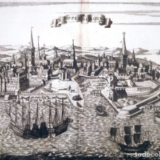 Arte: VISTA DE LA CIUDAD DE COPENHAGUE (DINAMARCA, EUROPA), HACIA 1685. KOPPMAYER/WAGNER