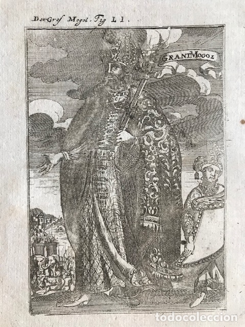 Arte: El Gran Mongol de pie, con manto y cetro, 1719. Mallet - Foto 1