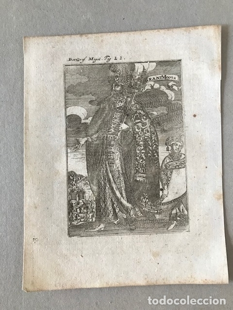 Arte: El Gran Mongol de pie, con manto y cetro, 1719. Mallet - Foto 2
