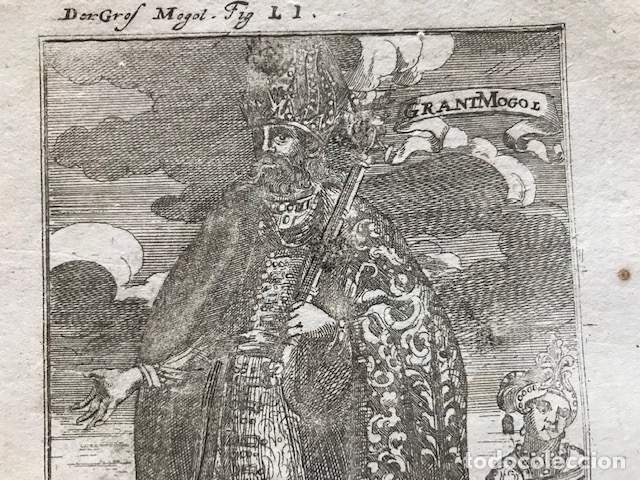 Arte: El Gran Mongol de pie, con manto y cetro, 1719. Mallet - Foto 3