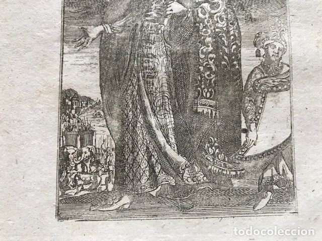 Arte: El Gran Mongol de pie, con manto y cetro, 1719. Mallet - Foto 4