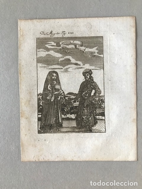 Arte: Pareja de nobles mongoles, 1719. Mallet - Foto 2